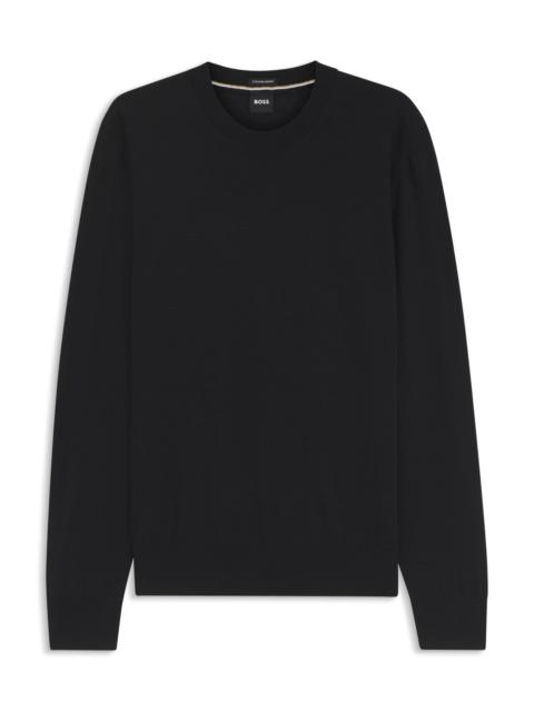 BOSS MERINO WOOL SWEATER IN A REGULAR FIT