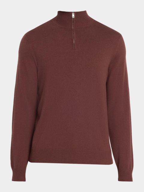 Theory Men's Hilles Cashmere Quarter-Zip Sweater
