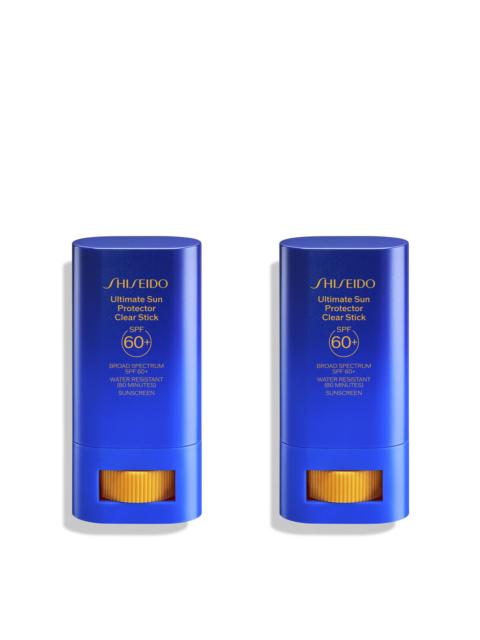Shiseido Ultimate Sun Protector Clear Stick SPF 60+ Duo ($66 Value)