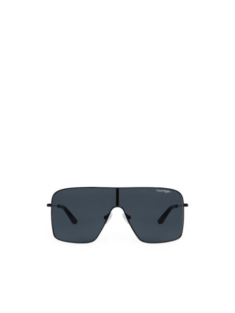 courrèges oversized square-frame sunglasses