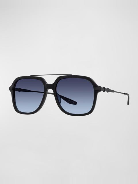 BARTON PERREIRA Men's D. Ellis Acetate and Titanium Square Sunglasses