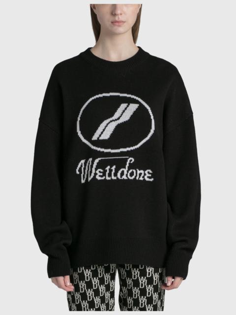 We11done LOGO JACQUARD SWEATER