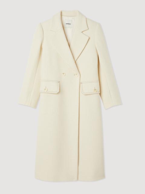 Sandro Long coat with wide collar