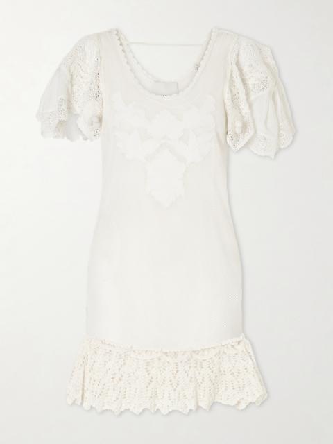 Isabel Marant Diena Crocheted Cotton Midi Dress