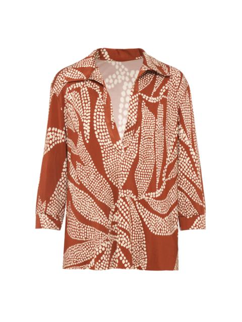 Johanna Ortiz French Press Printed Shirt orange