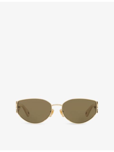 CH0260S Irregular-Frame Metal Sunglasses