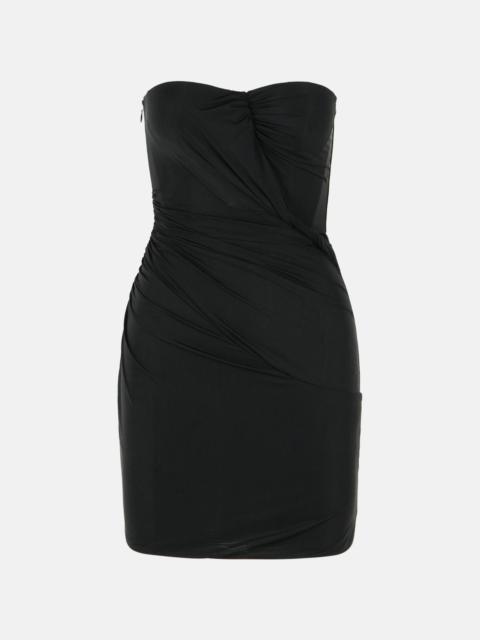 BLACK STRETCH NYLON DRESS
