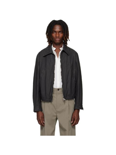YOKE Black Coating Cotton Drizzler Jacket