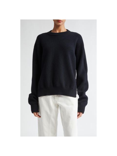 Jil Sander Side Zip Wool Sweater in Navy at Nordstrom