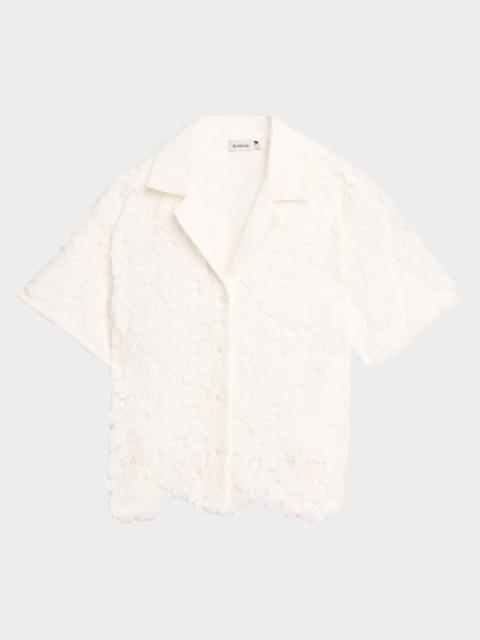 SIMKHAI Glenn Lace Camp Shirt