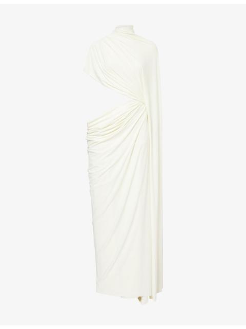 deme The Daphne Draped Stretch-Woven Maxi Dress