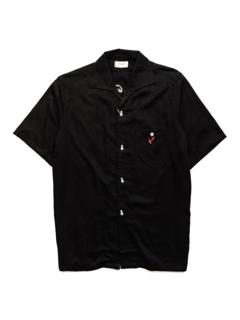 The Real McCoys MS22002 Rayon Bowling Shirt / Jolly Roger Black