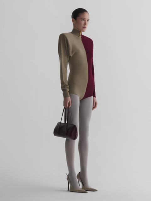 MUGLER bi-color cashmere bodysuit