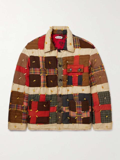 BODE Popcorn Patchwork Quilted Cotton-Twill Jacket