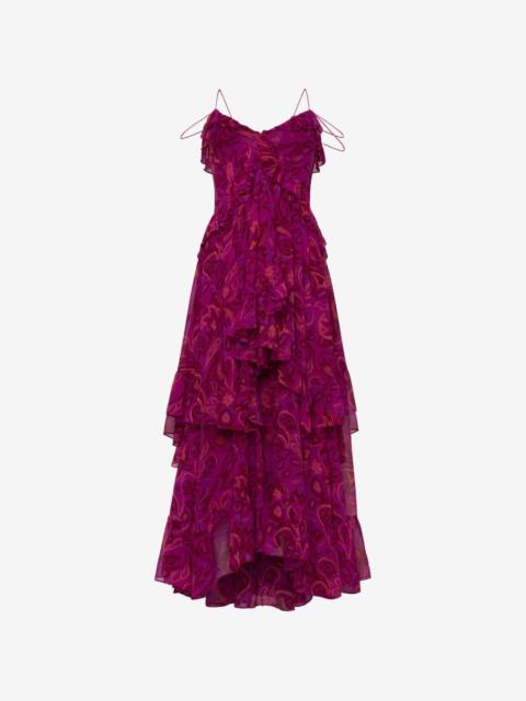 Cinq à Sept paisley-print ruffled maxi dress