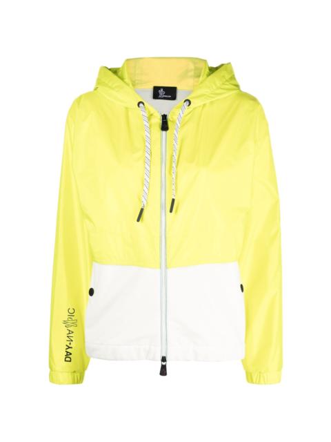 Day-namic colour-block hooded jacket