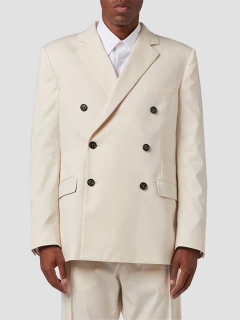 424 Double Breasted Blazer In Off White