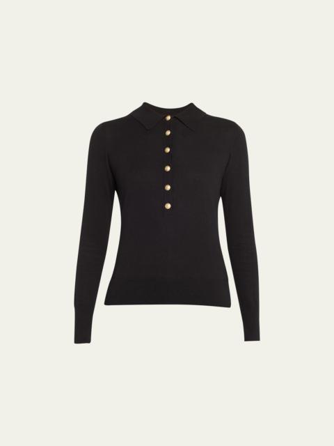 L'AGENCE Sterling Collared Sweater