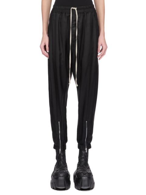 Rick Owens Satin-twill tapered pants Black