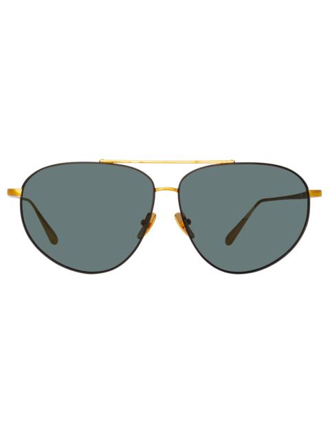 GABRIEL OVERSIZED SUNGLASSES IN YELLOW GOLD