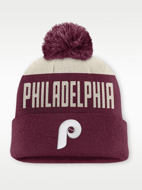 Nike Philadelphia Phillies Cooperstown Peak Men's Nike MLB Cuffed Pom Beanie
