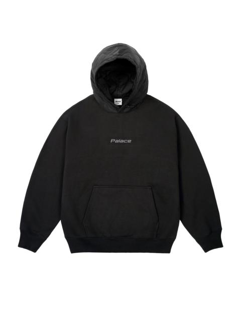 PALACE BAFFLED FONT HOOD BLACK | REVERSIBLE