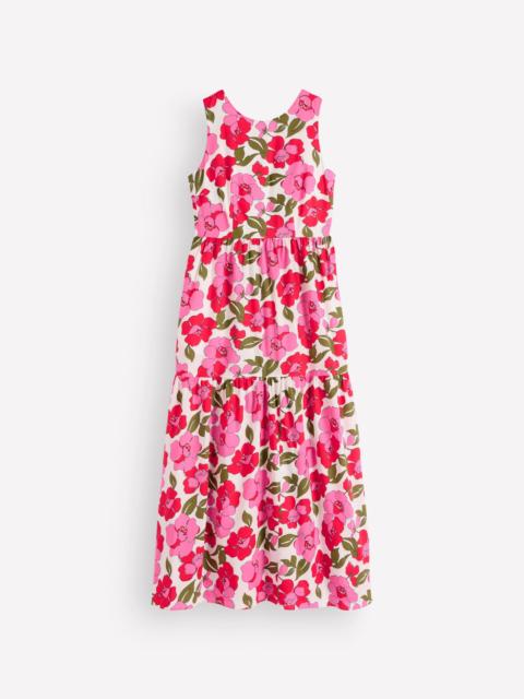 BODEN Sleeveless Poplin Dress-Pink Radiant Bloom