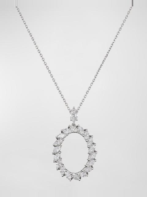 Chopard L'Heure du Diamant 18K White Gold Oval Pendant Necklace