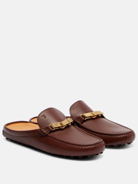 Tod's Chain-detail leather mules