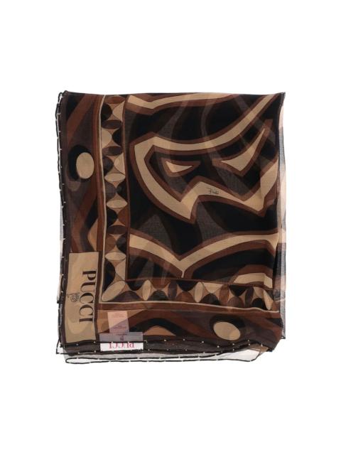 PUCCI geometric-print silk scarf