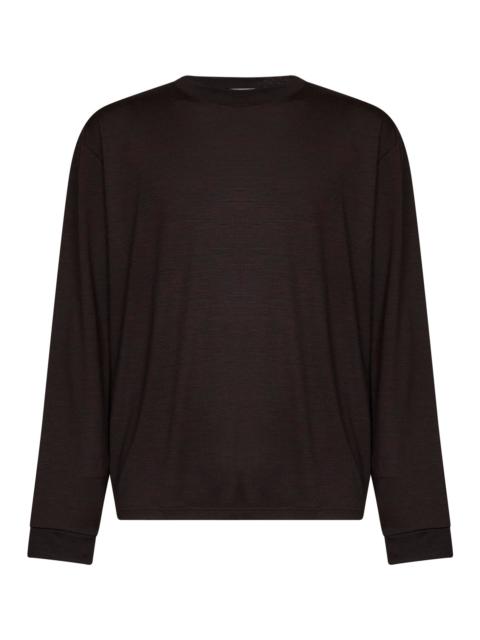 Studio Nicholson Black grape jersey Pinhas long-sleeved T-shirt
