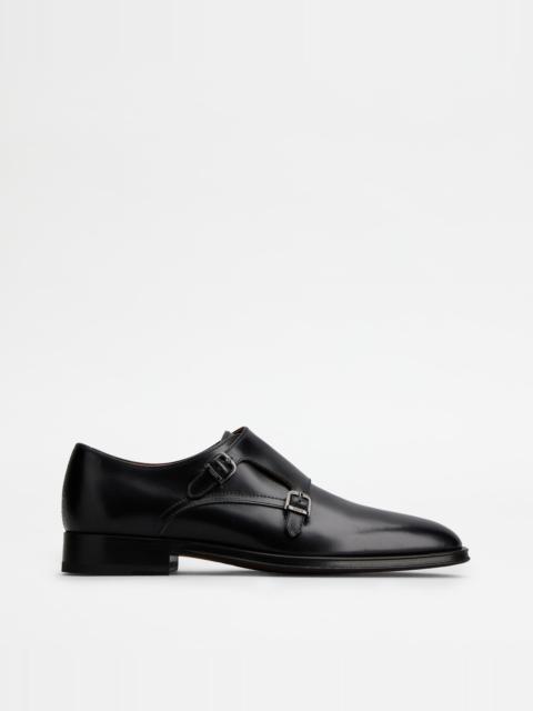 MONKSTRAPS IN LEATHER - BLACK