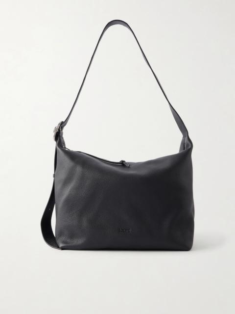 Loewe Loop Logo-Debossed Leather Messenger Bag