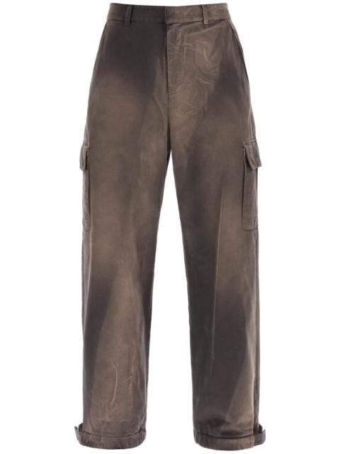 WASHED-EFFECT CARGO PANTS