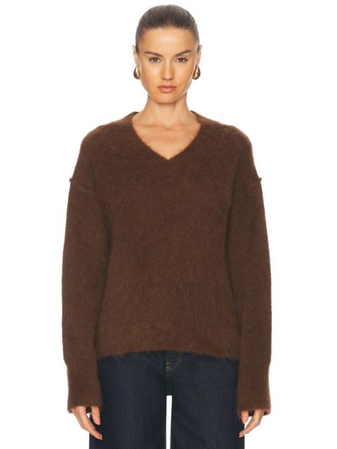 House of Dagmar V Neck Alpaca Sweater