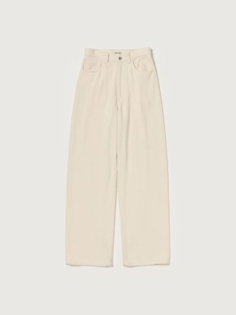 AURALEE SILK NEP DENIM 5P WIDE PANTS