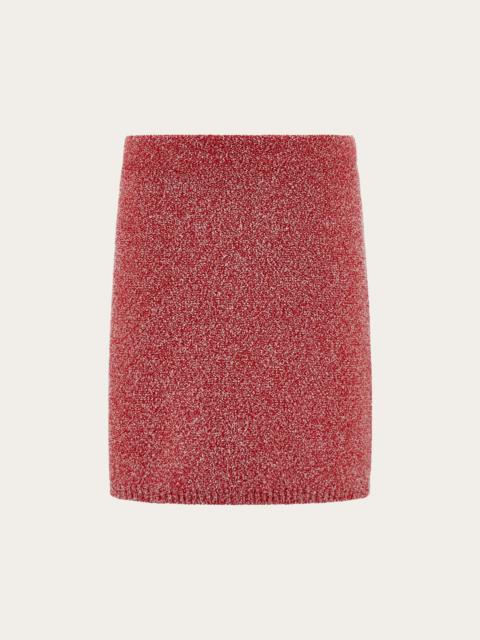FERRAGAMO Bouclé mini skirt