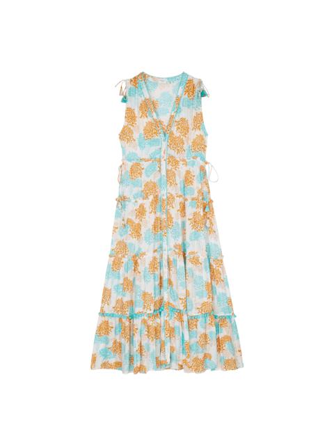 Vilebrequin Women Maxi Dress Iridescent Flowers of Joy- Vilebrequin x Poupette St Barth