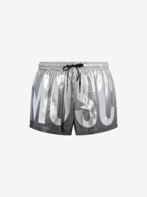 Moschino SWIM TRUNKS SILVER MAXI LOGO