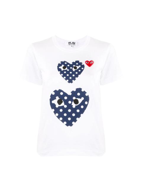 heart-print crew neck T-shirt