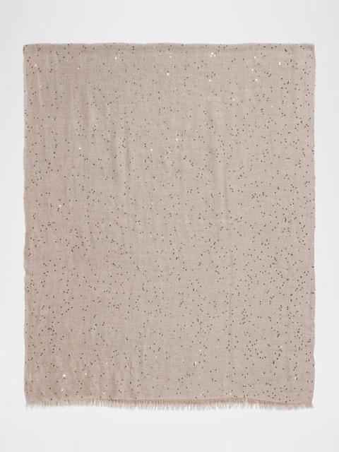 Brunello Cucinelli Cashmere-Blend Speckled Scarf