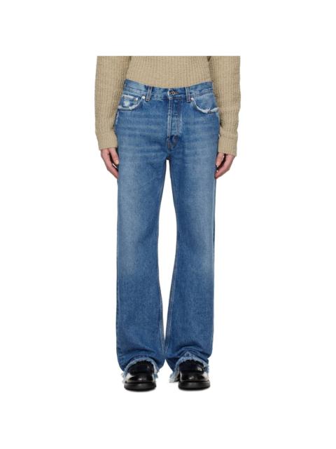 Séfr Blue Frayed Cut Jeans