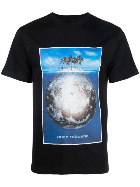 rabanne logo-print T-shirt