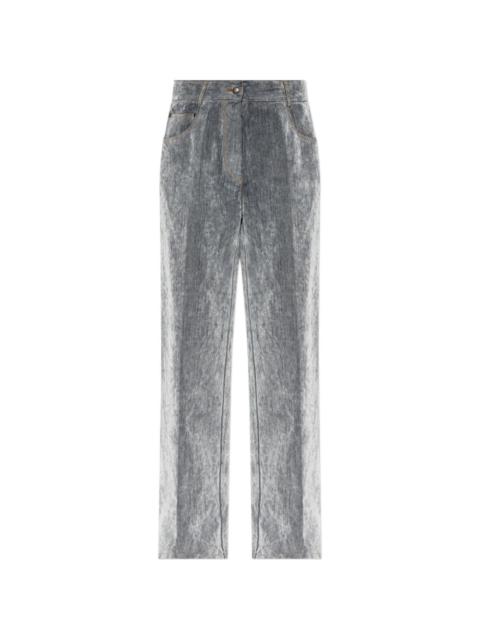 forte_forte velvet-finish jeans