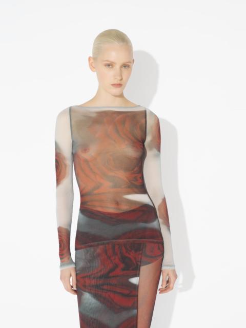 Jean Paul Gaultier THE RED BLURRY ROSES TOP