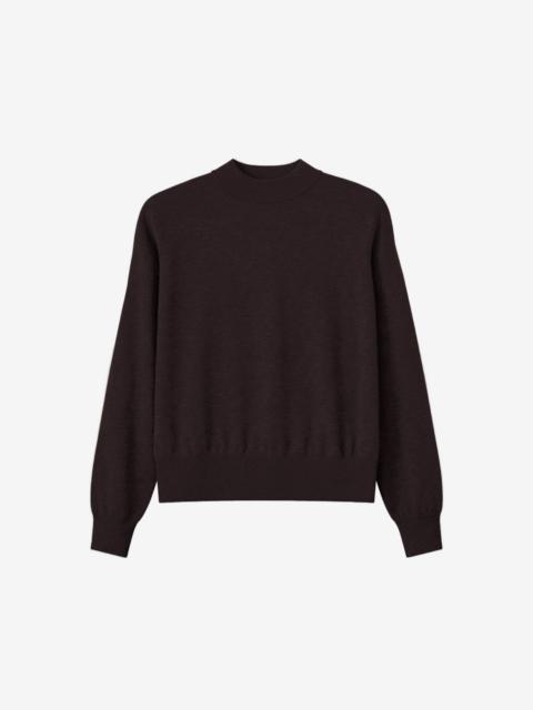 The Frankie Shop Rue Padded High Neck Sweater - Brown