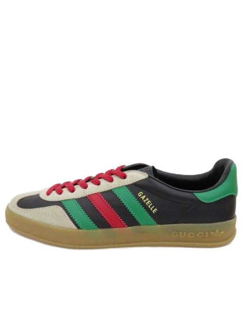 GUCCI (WMNS) Adidas Gazelle X Gucci Low Cut Sneakers 'Black Green Red' 726488-AAA43-9549