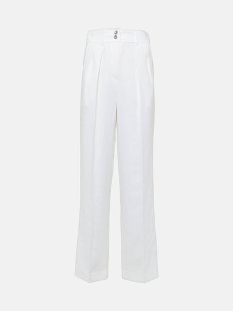 Linen wide-leg pants