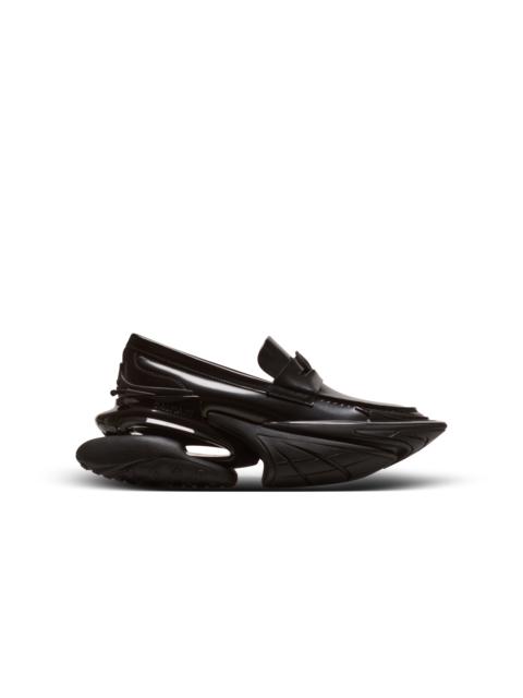 Balmain Main Lab Unicorn glazed leather loafers