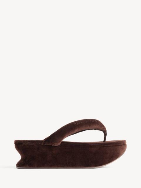 BALENCIAGA Women's Gaeta Thong in Moka